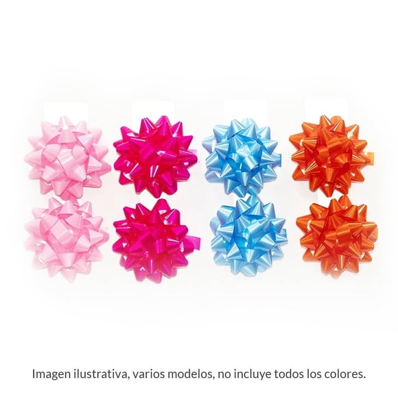 Moño Estrella Janel Jumbo de 4 Pulgadas Varios Modelos 2 Piezas