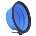 thumbnail image 2 of Comedero para perros portátil, fácil de limpiar, duradero, plegable, para viajes y caminatas, color azul, 2 of 14