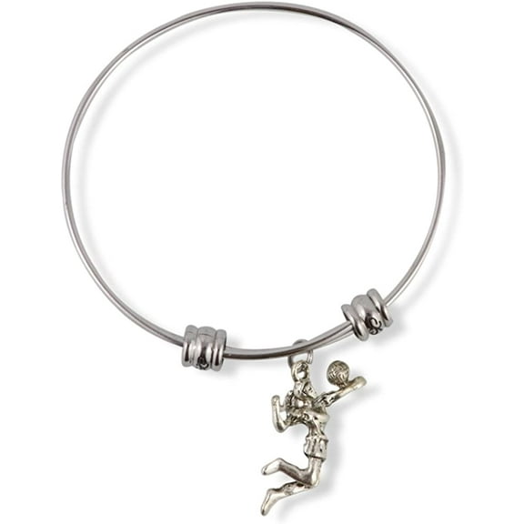 Female Volleyball Player Bracelet | Spiking Ball Fancy Bangle
