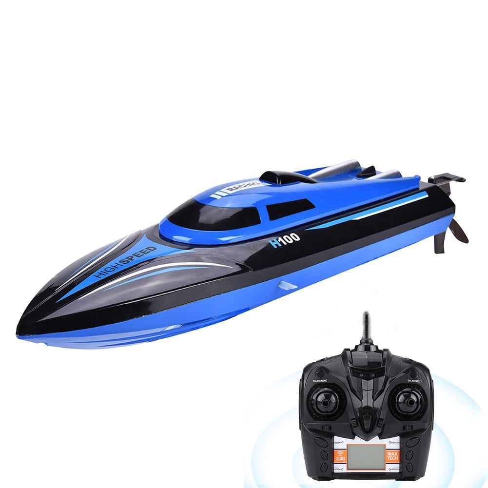 Lakes and Outdoor Adventure FMT H101 2.4G Remote Controlled 17 Inch Over size 25KM/H 180 Degree Flip High Speed Electric RC Racing Boat for Pools