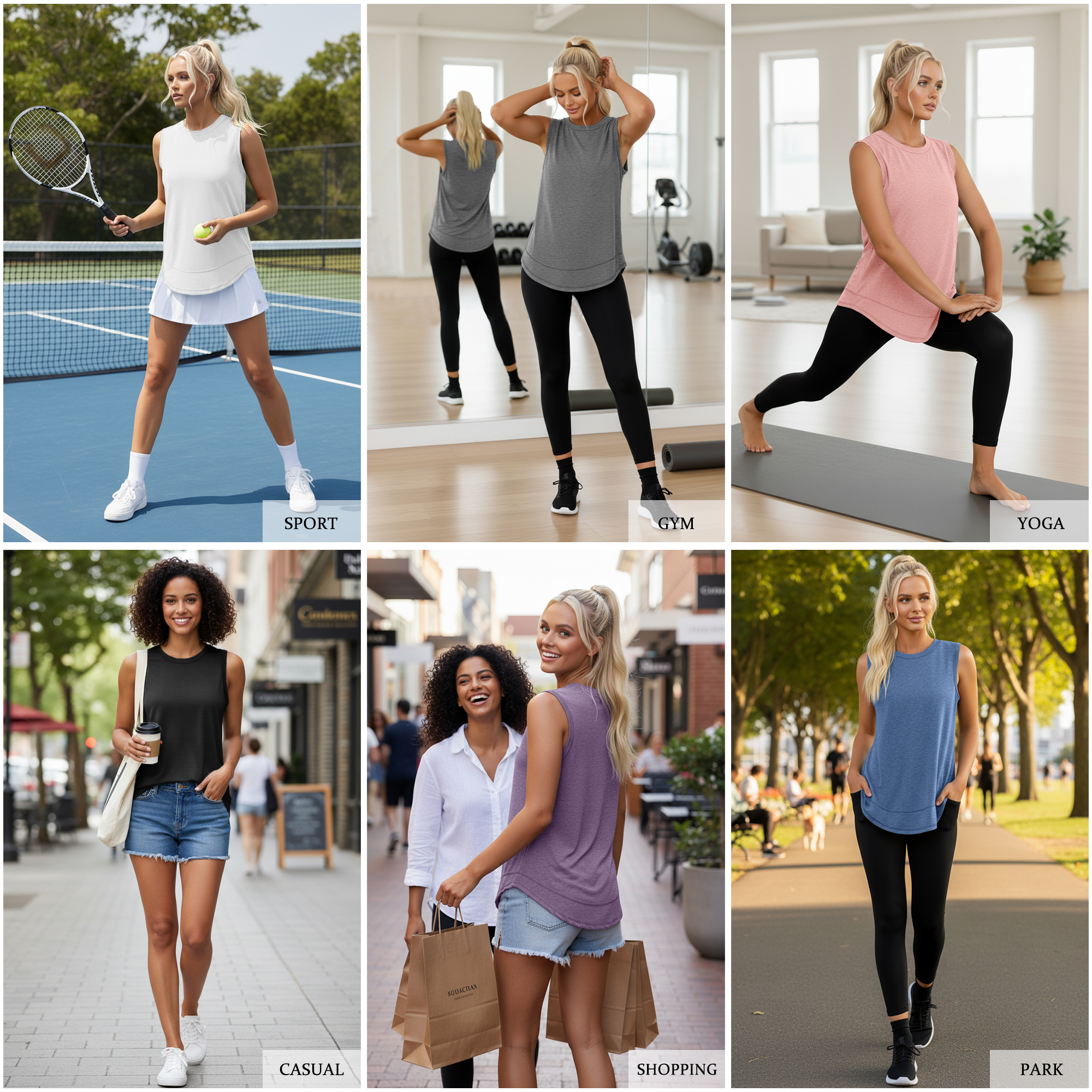 Rosvigor 2-Pack Women's Workout Tank Tops photo 6