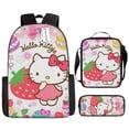 thumbnail image 5 of Juego de 3 mochilas Sanrio Hello Kitty Kuromi, bolsa para el almuerzo, bolsa para lápices, bolsa para la escuela, bolsa para estudiantes de primaria y secundaria, regalo de cumpleaños para niñas, 5 of 5