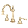 thumbnail image 2 of Water Creation 8.25" Lever Handles Modern Solid Brass Faucet in Satin Gold, 2 of 14