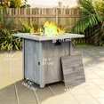 thumbnail image 3 of Outsunny Table de Foyer au Gaz Propane pour Terrasse Extérieure avec Housse Gris, 3 of 10
