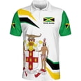 thumbnail image 2 of Lotusprinthandmade Personalized Jamaica Flag Jamaican Pride Polo Shirt (Lightweight) S-5XL Multicolor, 2 of 7