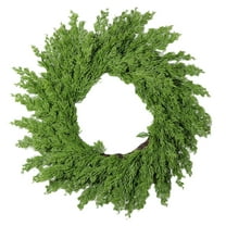 Tkrady Artificial Christmas Wreaths for Front 20inch, Green Garland Xmas Holiday Home Decor