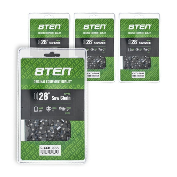 Ripping Chainsaw Chain 28 inch .050 3/8 93DL for Echo Husqvarna Jonsered 4 Pack 810-CCC2211H