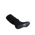 thumbnail image 4 of Bottes et Chaussures pour Femmes à Talon Plat Décontractées, à Enfiler, Mollet Grand, Hauteur Genou Mi-Mollet ( Noir, 10), 4 of 5