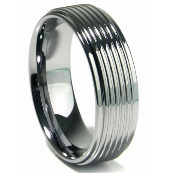 Andrea Jewelers 8MM Tungsten Carbide Wedding Band Ring Sz 9.5