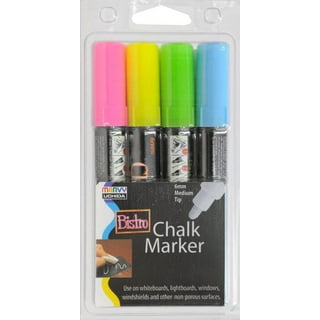 Global Industrial Wet Erase Chalk Markers, Assorted Colors, 4 Pack