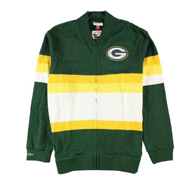 Mitchell & Ness Mens Green Bay Cardigan Sweater, greenbay, S