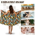 thumbnail image 5 of Yuyamidu Hippie Flower Shower Wrap for Women Short Bath Towel Wrap with Adjustable Closure Comfy Bath Towels for Adults Size XL Soft Sauna Spa Wrap Towel, 5 of 7