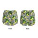 thumbnail image 3 of Balery Lemons on Striped Pantalones cortos deportivos para mujer con forro y dos bolsillos, elásticos, para entrenamiento, gimnasio, yoga-Medium, 3 of 7