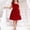 Red, variant on Girls Sleeveless Dress, Girls Casual Dress Girls Pleated Dress Spaghetti Strap Ruffled Tiered Midi Dresses Wine