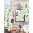 thumbnail image 2 of Sage Green Leaves Kitchen Dish Towels for Drying Dishes Set of 2, Summer Botanical Farmhouse Leaf Watercolor Waffle Weave Microfiber Hand Tea Bathroom Towels Quick Dry & Absorbent Towel 15.7x23.6, 2 of 7