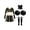 A Black, variant on TiaoBug Kids Girls Cheer Leader Costume Cheerleading Uniform Schoolgirl Cheer Dancewear Carnival Party Outfit A White 6