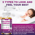 thumbnail image 6 of MENXI  Multi Collagen Peptides Softgel - Type I, II, III, V, X - Hydrolyzed Collagen Peptides with Biotin, Vitamin C, Hyaluronic Acid, Supports Skin Hair Nail, 120 capsules, 6 of 6
