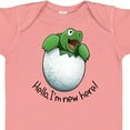 thumbnail image 4 of Inktastic Hello, I'm New Here Cute Baby Turtle Boys or Girls Baby Bodysuit, 4 of 5