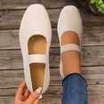 thumbnail image 7 of Plus Size Wide Width Shallow Cut Women's Casual Shoes Comfortable Office Work Daily Wear Spring Summer Beige 6.5, 7 of 7