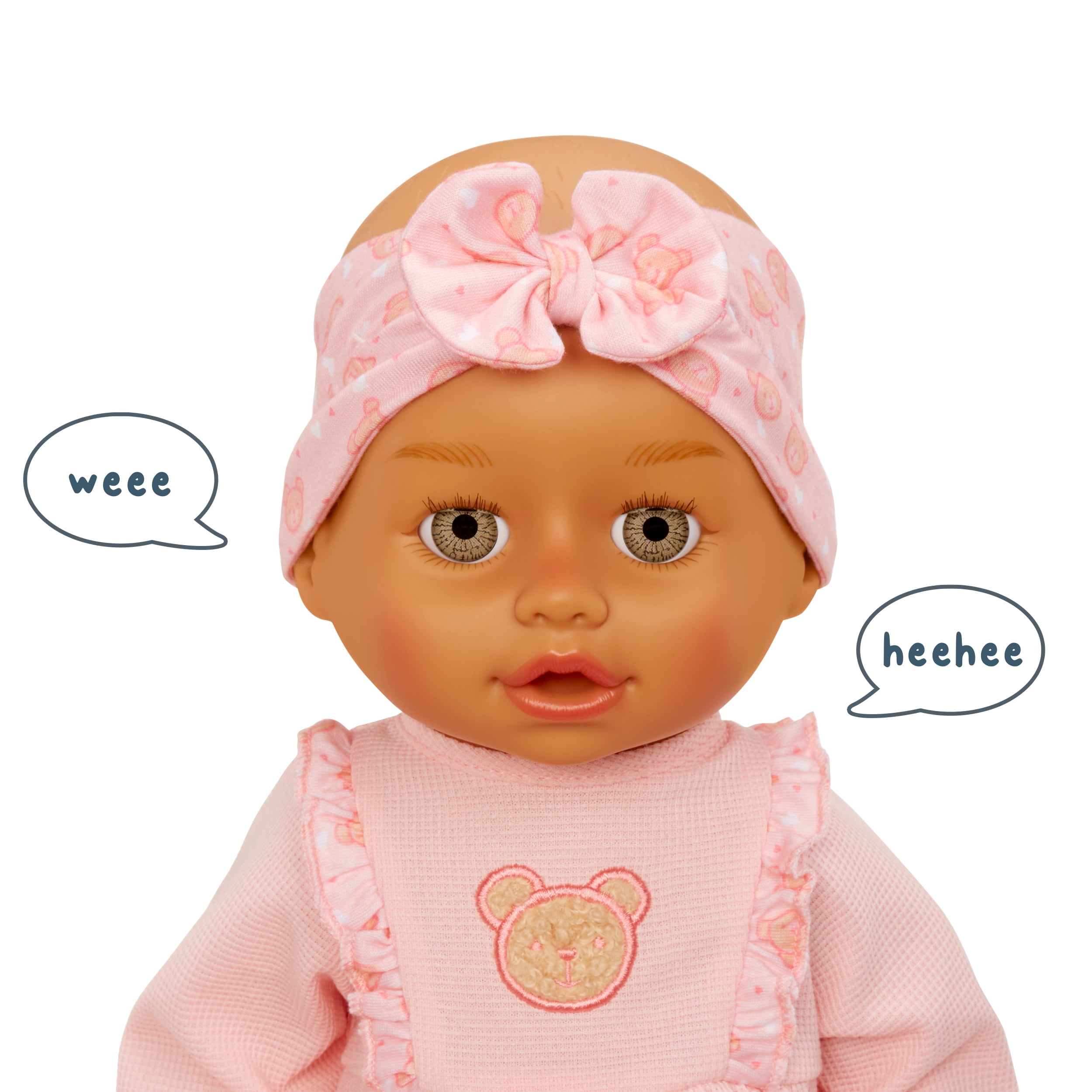 Baby Born Learn to Walk Baby Doll Olivia - Gray-Green Eyes, Realistic Features, Kids Ages 3+, Walks, Crawls, Sits & Kicks, Eyes Open & Close, Sounds