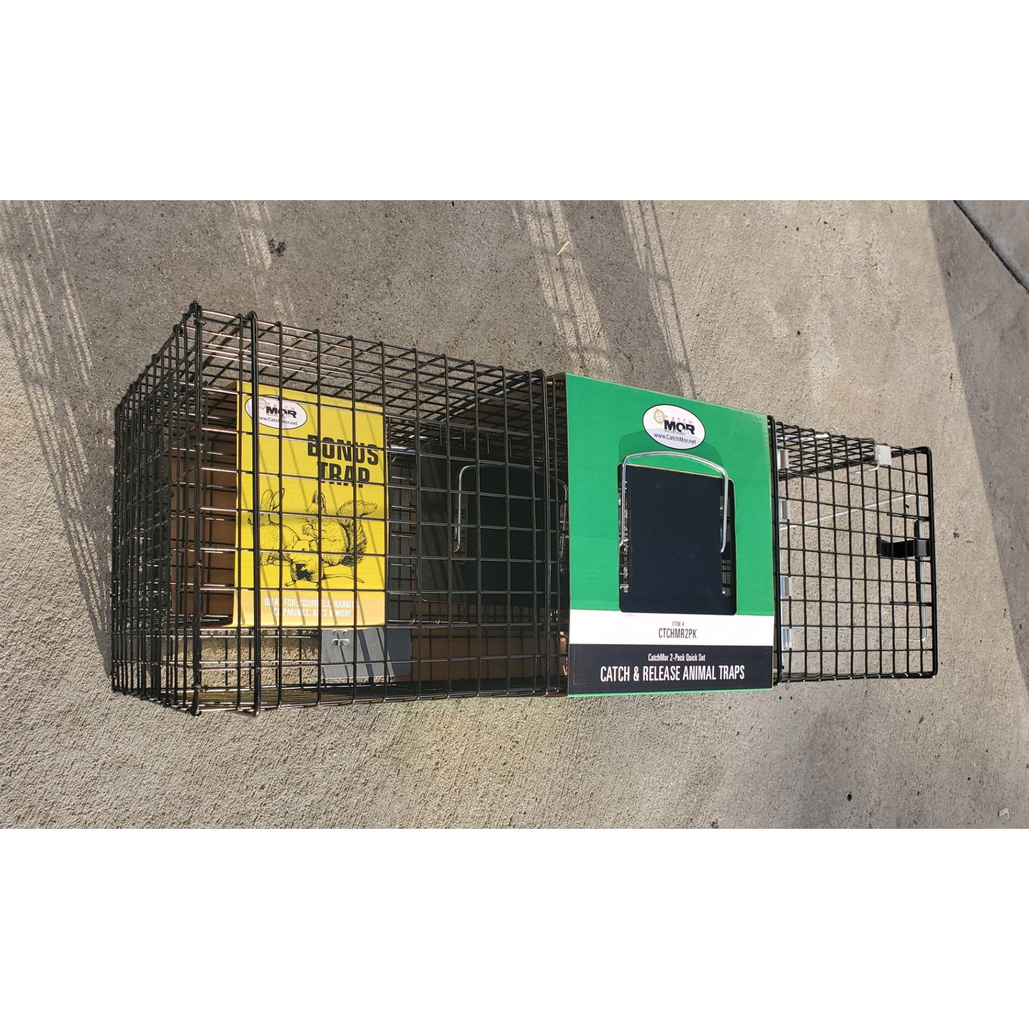 Rugged Ranch CatchMor Live Animal Multi Catch 2 Pack Trap, 1 Large, 1 Small
