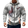 thumbnail image 1 of Veste à Capuche à Manches Longues Style Moto pour Hommes avec Poches Zippées pour Tenue Décontractée, 1 of 3