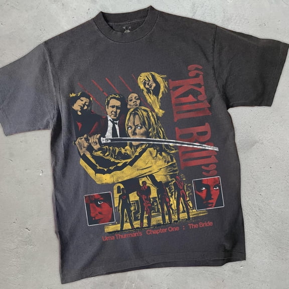 Vintage Kill Bill Shirt, Retro Movie Graphic Tee, Uma Thurman The Bride T-Shirt, 90s Quentin Tarantino Film Top