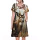 thumbnail image 1 of Balery American Wildlife Deer Forest Vestidos sueltos de manga corta para mujer, vestidos de verano 2025, vestidos casuales de corte A con vuelo., 1 of 6