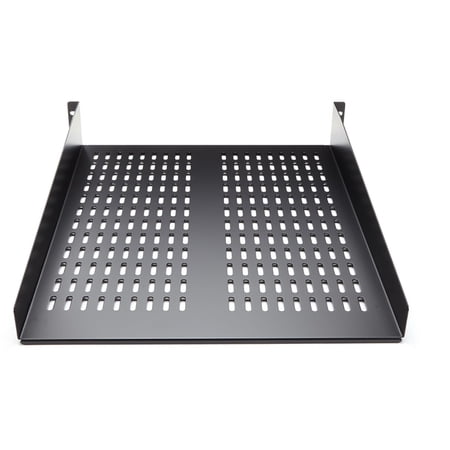 StarTech.com 2U Server Rack Shelf - Universal Vented Rack Mount Cantilever Tray for 19 Network Equipment Rack & Cabinet - Heavy Duty Steel - Weight Capacity 50lb/23kg - 22 Deep Shelf