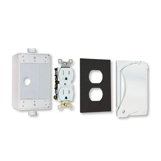 Kit de enchufe eléctrico resistente a la intemperie Sigma de 15 amperios para exteriores