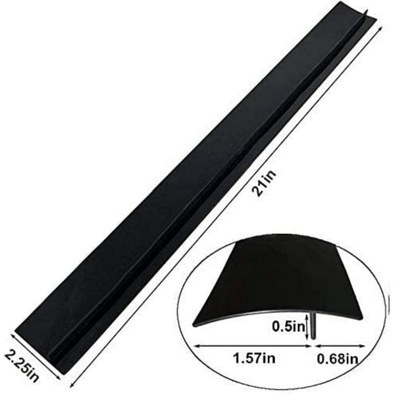 Happon 2 Pcs Kitchen Silicone Stove Counter Gap Cover, 21 inch Long & Extra  Wide Stove Gap Filler Range Strips Heat Resistant Gap Guards Black 