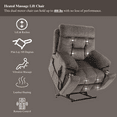thumbnail image 3 of JUUXO Oversized Recliner Lay Flat Lift Chair for Elderly with Heat Massage, Big Man Recliner 400 lbs with Cup Holders, 3 of 9