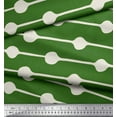thumbnail image 3 of Soimoi Green Cotton Cambric Fabric Dot & Stripe Print Sewing Fabric Yard 42 Inch Wide, 3 of 3