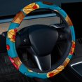 PVC Leather Steering Wheel Cover Protector, 15 IN Cherry Ice Creams