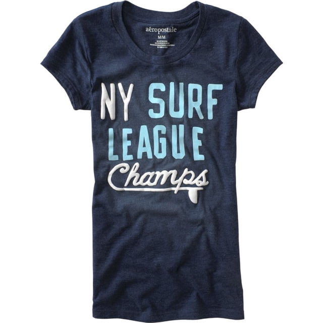 Aeropostale - Camiseta gráfica para mujer, color azul, pequeña Aeropostale Camiseta gráfica