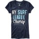 thumbnail image 1 of Aeropostale - Camiseta gráfica para mujer con diseño de hojaldre, azul, talla mediana Aeropostale Camiseta gráfica, 1 of 1