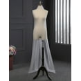 thumbnail image 3 of EllieWely 1 Tier Floor Length 2 M(79 inch) Plain Tulle Wedding Bridal Veil With Metal Comb White, 3 of 5