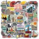 thumbnail image 1 of 50pcs Travel City Landscape Cartoon Graffiti Sticker Suitcase Waterproof Sticker, 1 of 4