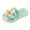 Green, variant on Povozer Summer Lightweight Soft Bottom Breathable Girls Beach Slipper(Beige,1 Big Kid)