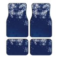 thumbnail image 1 of Honeii Christmas Blue Print Car Foot Mat Four-Piece Set - Front & Rear Universal Car Floor Mats for SUVs, Trucks, Sedans, 1 of 7