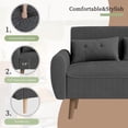 thumbnail image 2 of Sobaniilo 47" Small Modern Loveseat Sofa, Mid Century Linen Fabric 2-Seat Sofa Couch Tufted Love Seat with Back Cushions and Tapered Wood Legs for Living Room, Bedroom and Small Space (Dark Gray), 2 of 8