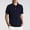 Navy, variant on Adult Polo T Shirts for Men Short Sleeve Button Tee Shirt Loose Fit Gold Men's Dress Shirts