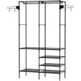 thumbnail image 1 of Armario Armario para Colgar Ropa Armario Simple con Barra para Colgar + Estante de Almacenamiento Armario para el hogar Dormitorio,Black, 1 of 2