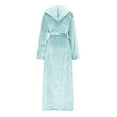 thumbnail image 5 of Pincandy Plush Robes for Women Warm Fleece Hooded Bathrobe Super Soft Long Spa Robe with Pockets, 5 of 7