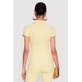 thumbnail image 4 of Women's Brushed Knit Short Sleeve Polo Top, 4 of 4