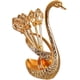 thumbnail image 1 of 6 Pieces Coffee Spoons With Swan Holder Teaspoons Dessert Spoons, Swan Shape Spoons Set, Coffee Spoons Gold Vintage With Stand Swan Bottom Cutlery Set, 1 of 5