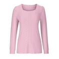 thumbnail image 3 of Timegard Hauts à Oeillets pour Femmes Col Rond Manches Longues Bouffantes T-Shirts Transparents Chic Décontracté Hauts Amples, 3 of 5