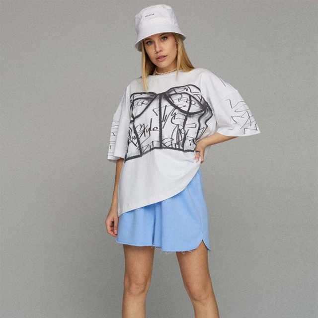 Camisetas de algodón de gran tamaño para mujer, ropa de calle informal para mujer, camisetas Harajuku Unisex, Top básico sólido para mujer