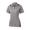 thumbnail image 5 of Sport-Tek Ladies Heather Colorblock Contender Polo-3XL (Vintage Heather/ Maroon), 5 of 6