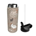 thumbnail image 2 of Honeii Chicken Print 18 oz Insulated Water Bottle with Straw Lid, Stainless Steel Sports Water Bottles, Double Walled Vacuum, Leak Proof, 2 of 8